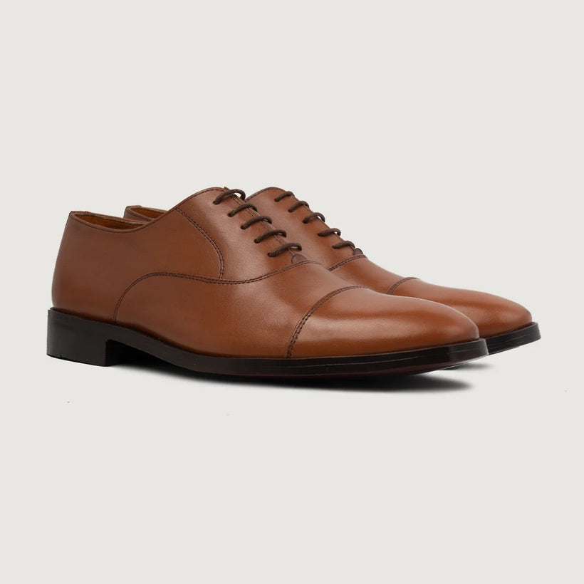 Professor Oxford Tostado Leather Shoes para Hombre