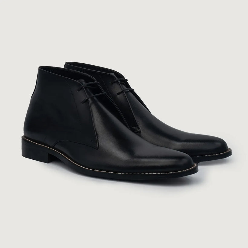 Corry Chukka Negro Leather Boots para Hombre