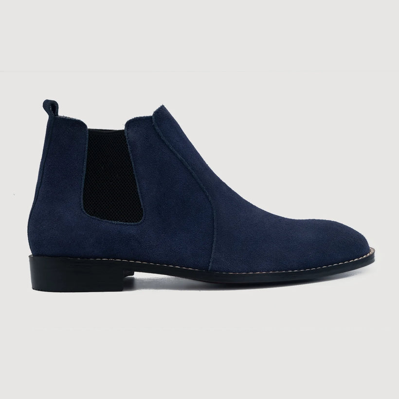 Clarkson Chelsea Midnight Azul Suede Leather Boots para Hombre