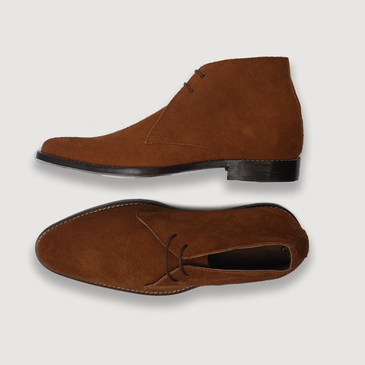 Corry Chukka Marrón Suede Botas de cuero para Hombre For Men - Contrafuerte de talón reforzado y doble costura de precisión
