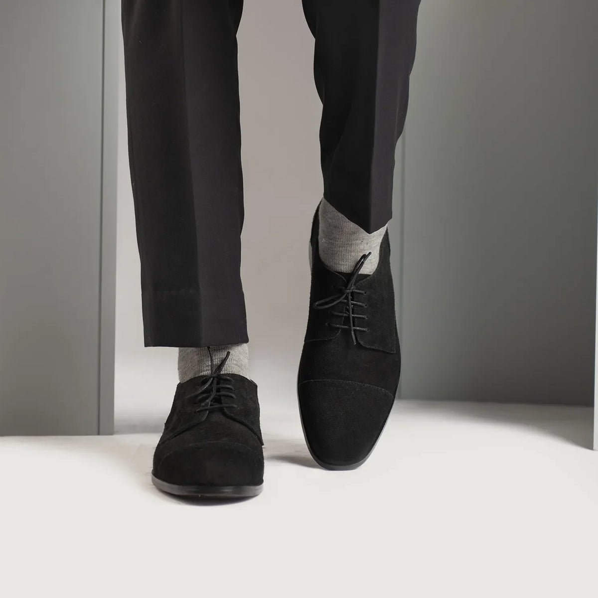Styled On-Foot Perspective Demonstrating Ankle Fit & Silhouette on Model