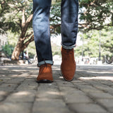 Styled On-Foot Perspective Demonstrating Ankle Fit & Silhouette on Model