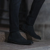 Styled On-Foot Perspective Demonstrating Ankle Fit & Silhouette on Model