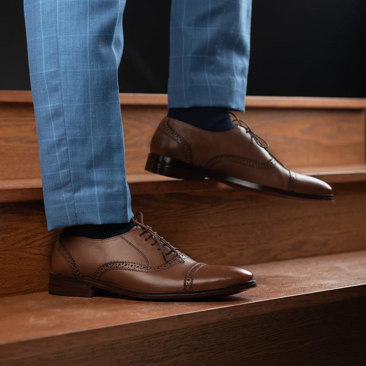 Orlaven Grisson Brogues Oxford Marrón Zapatos de cuero para Hombre footwear image 9