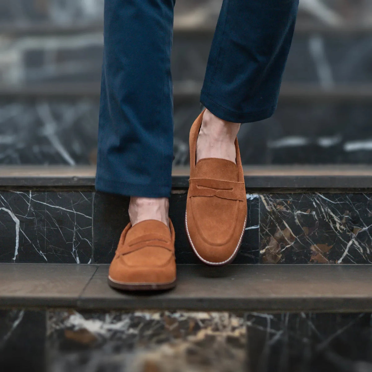 Orlaven Baxton Marrón Suede Mocasines de cuero para Hombre footwear image 9