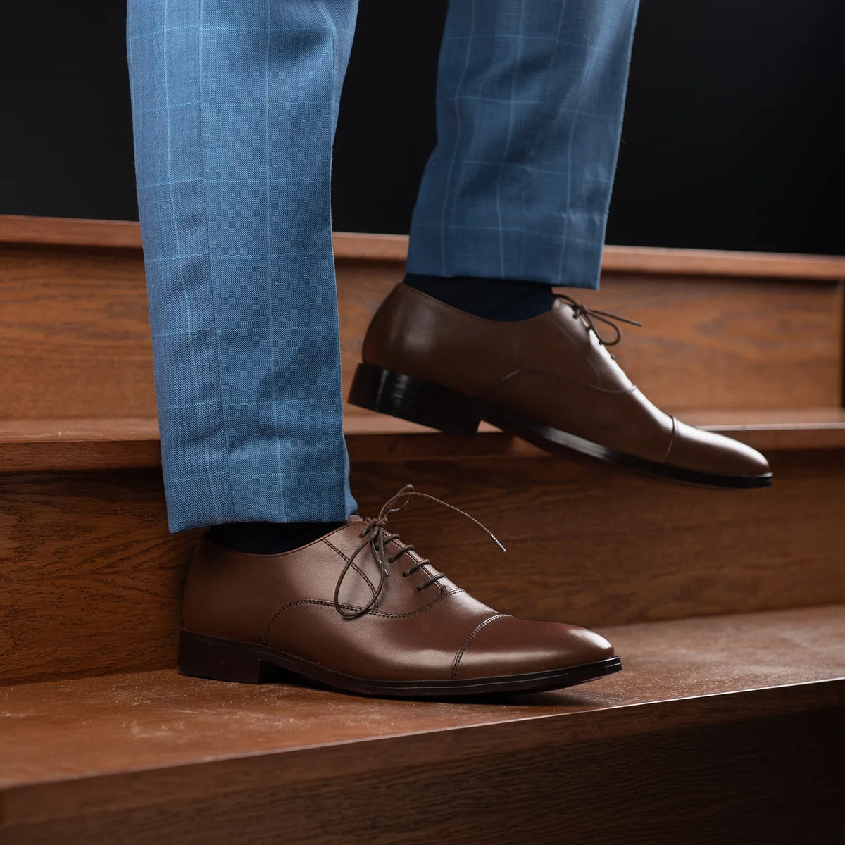 Orlaven Professor Oxford Marrón Zapatos de cuero para Hombre footwear image 9