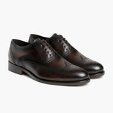 Aviator Chocolate Leather Loafers in Chocolate Full-Grain Leather - Front Profile View & Tailored Silhouette | Buy Online