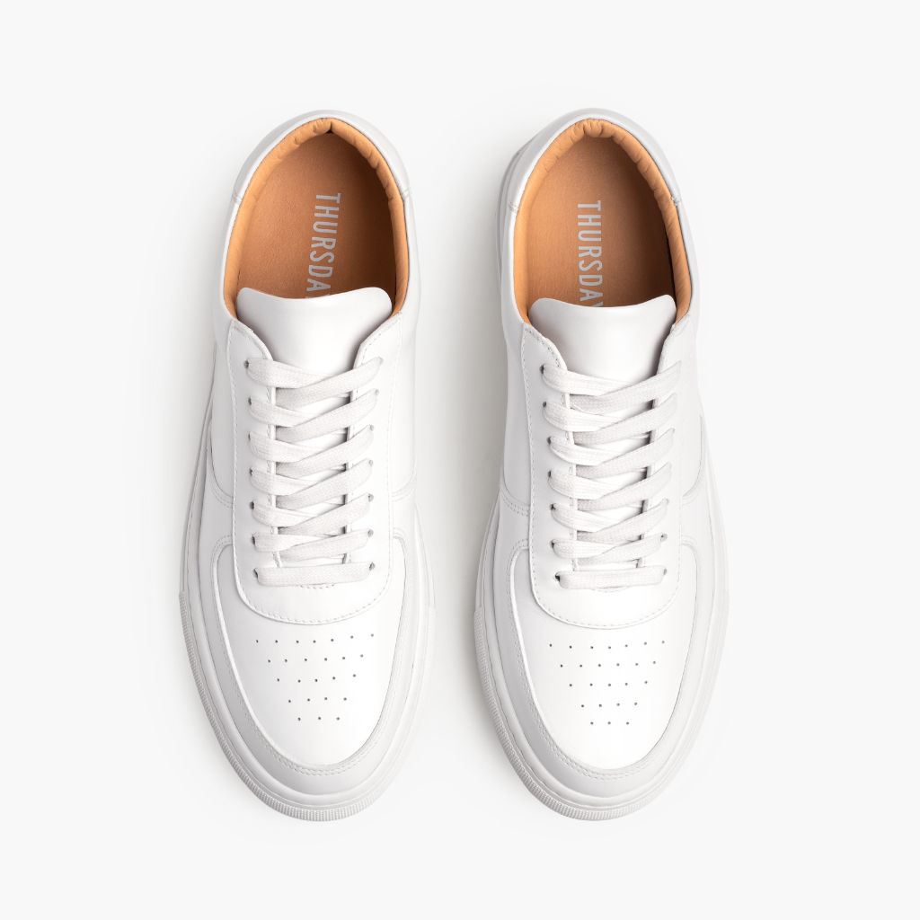 Court Toffee x Off-White Leather Sneakers - Contrafuerte de talón reforzado y doble costura de precisión