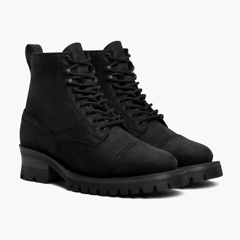 Challenger Negro Matte Leather Boots para Hombre