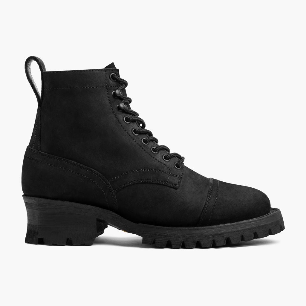 Black Full-Grain leather Boots - Construcción cosida Goodyear y puntera delantera