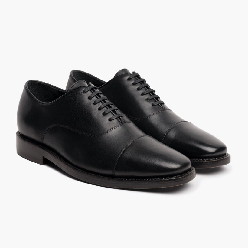 Executive Negro Zapatillas de cuero para Hombre