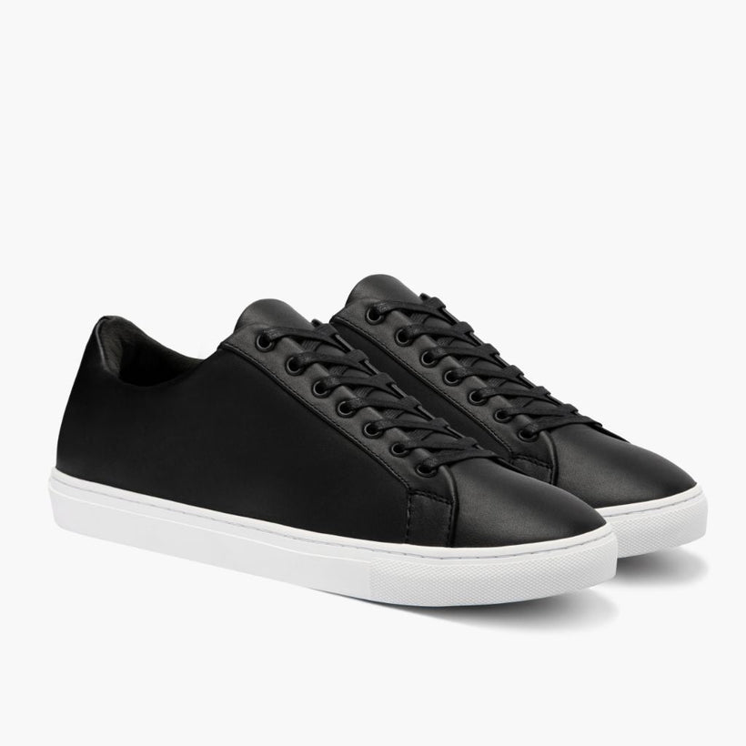 Premier Low Top Negro Zapatillas de cuero para Hombre