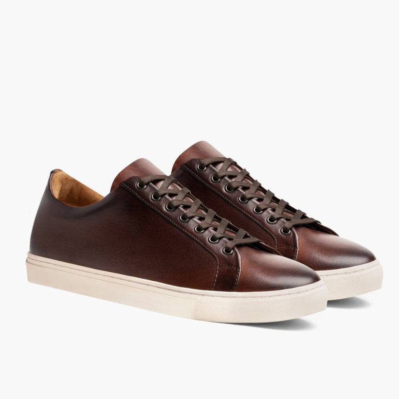 Premier Low Top Coffee Zapatillas de cuero para Hombre