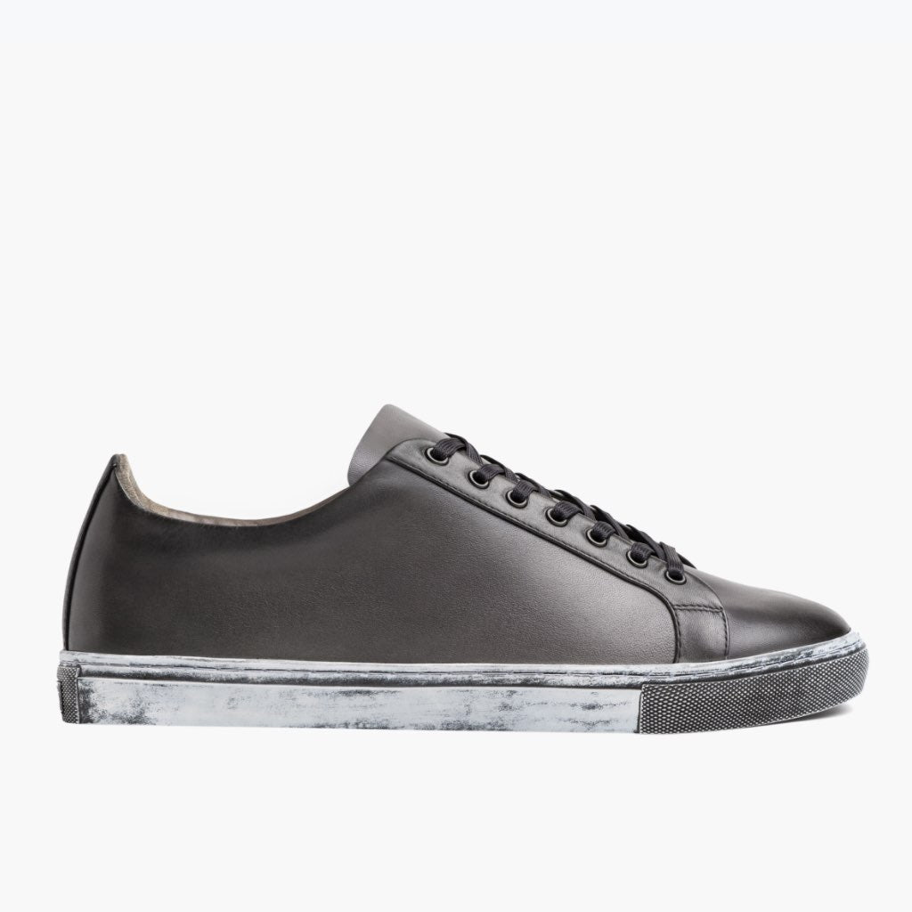 Grey Full-Grain leather Sneakers - Construcción cosida Goodyear y puntera delantera