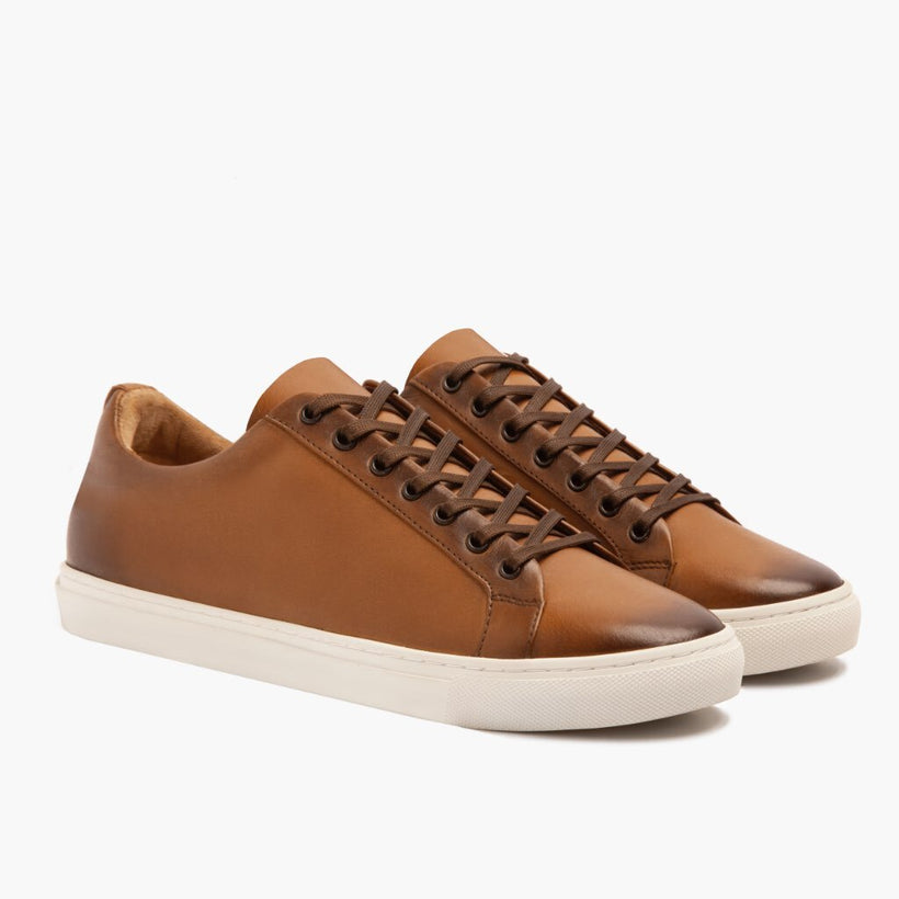 Premier Low Top Toffee Zapatillas de cuero para Hombre
