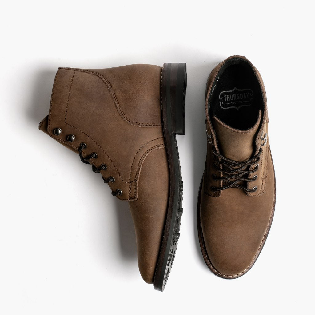 President Saddlewood Botas de cuero para Hombre For Men - Contrafuerte de talón reforzado y doble costura de precisión