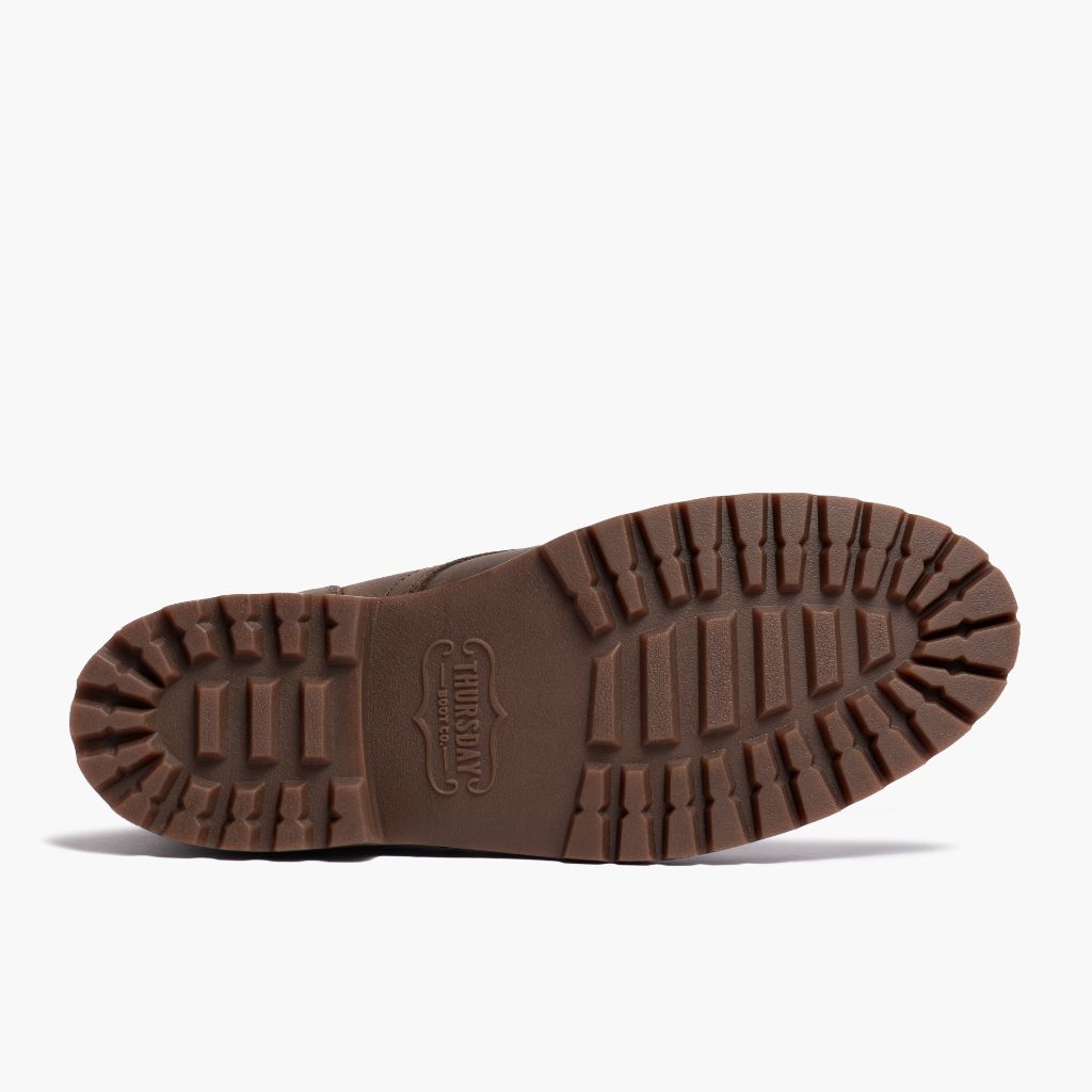 High-Traction Rubber Outsole & Lug Tread Pattern on President StormKing® Desert Marrón Botas de cuero para Hombre For Men