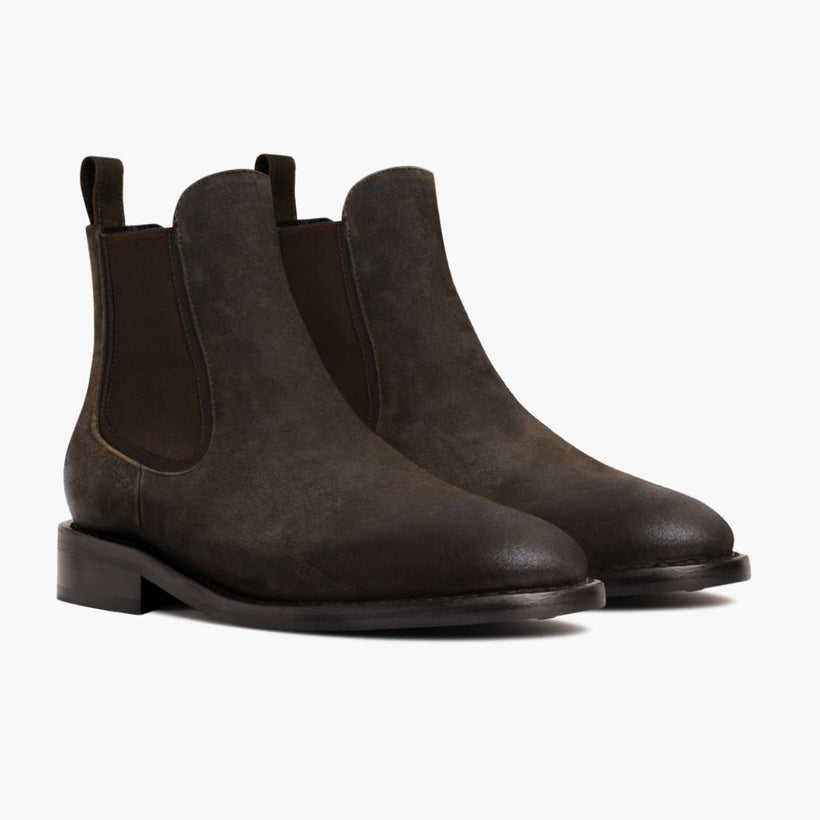 Duke Dark Olive Suede Leather Boots para Hombre