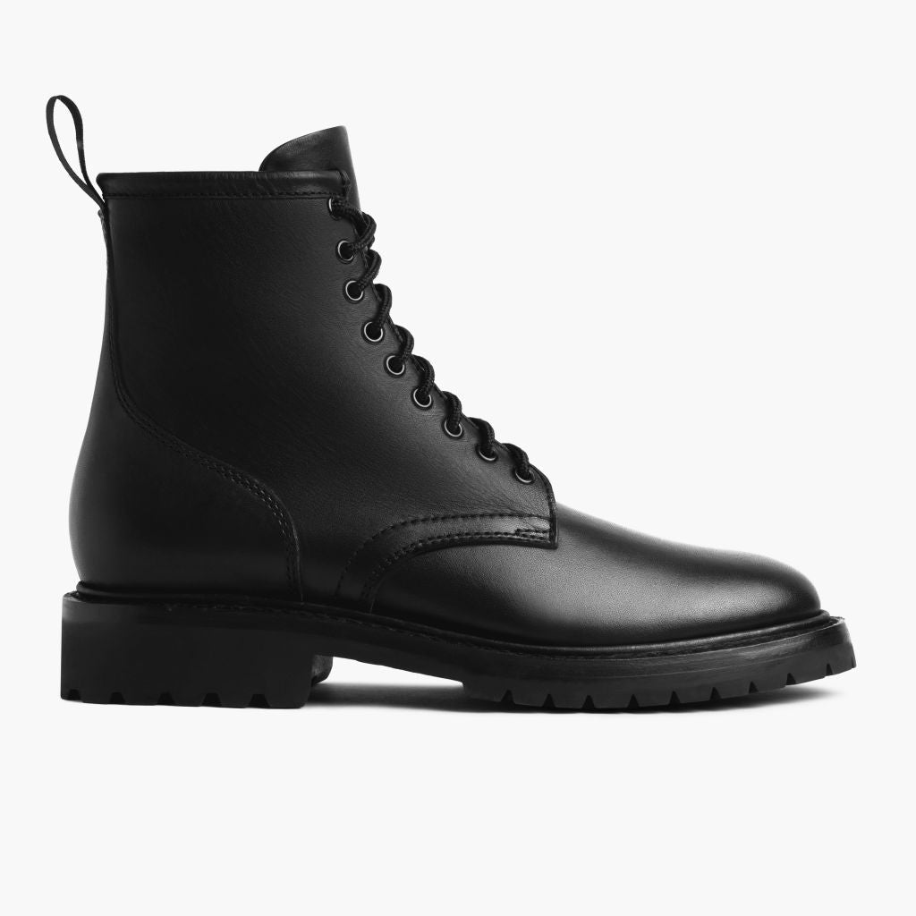 Black Full-Grain leather Boots - Construcción cosida Goodyear y puntera delantera