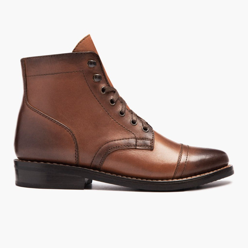 Captain Brandy Leather Boots para Mujer