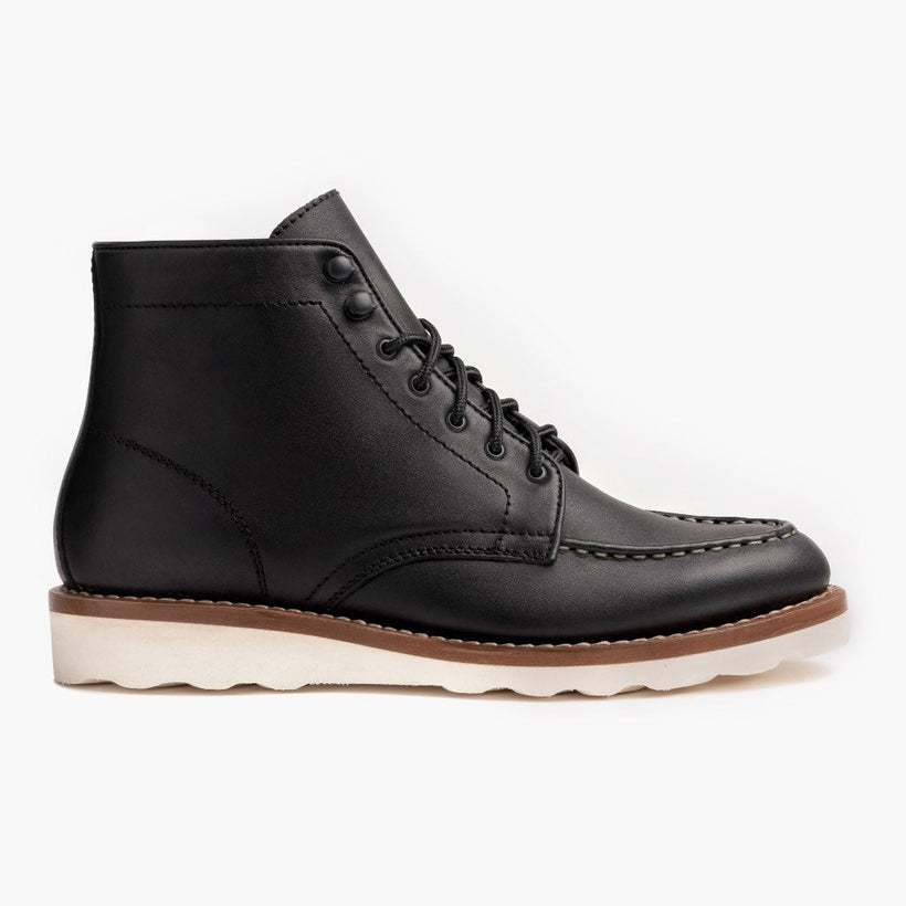 Diplomat Negro Botas de cuero para Mujer