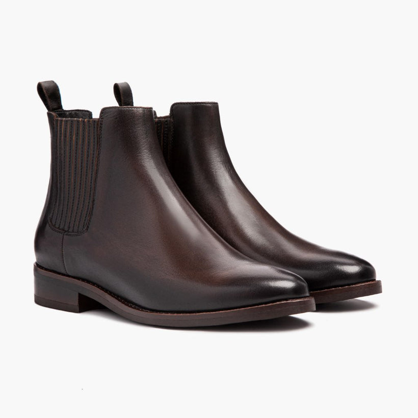 Dreamer Negro Coffee Leather Boots para Mujer
