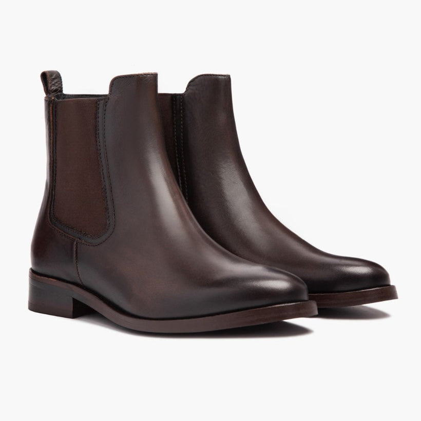 Duchess Negro Coffee Leather Boots para Mujer