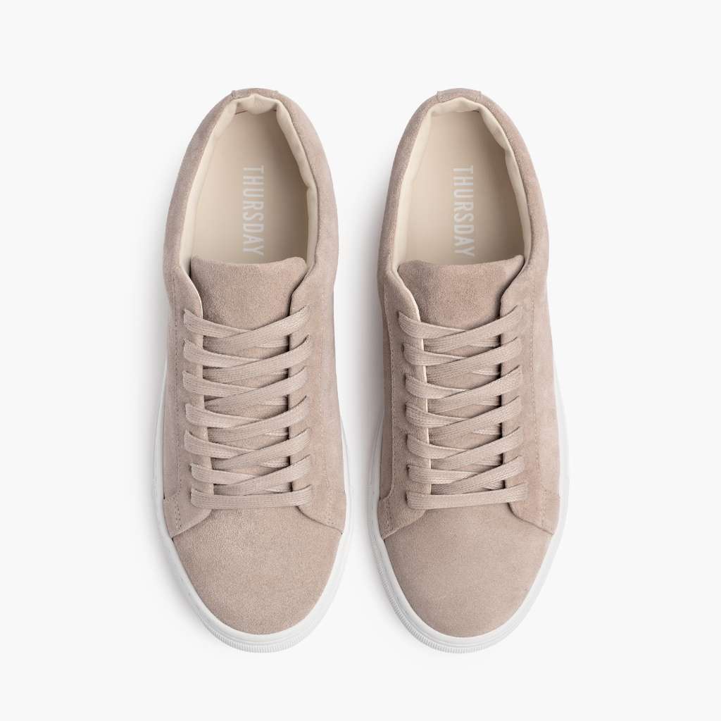 Premier Low Top Latte Zapatillas de cuero para Mujer - Contrafuerte de talón reforzado y doble costura de precisión