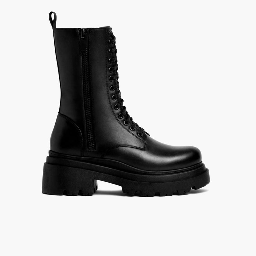 Fatale Negro Botas de cuero para Mujer