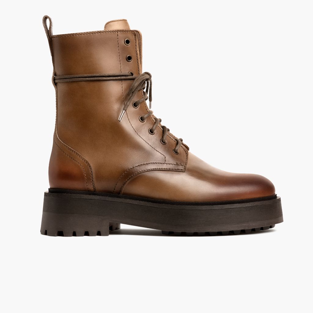 Quest Natural Botas de cuero para Mujer in Classic Full-Grain Leather - Vista de perfil | Comprar online