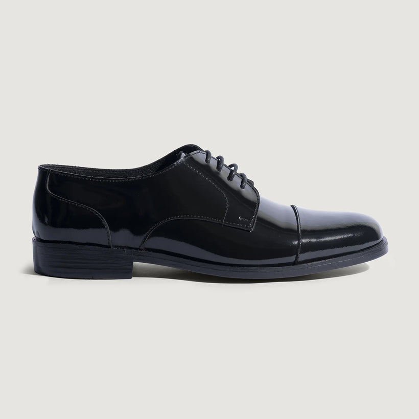 Attorney Derby Negro Patent Leather Shoes para Hombre