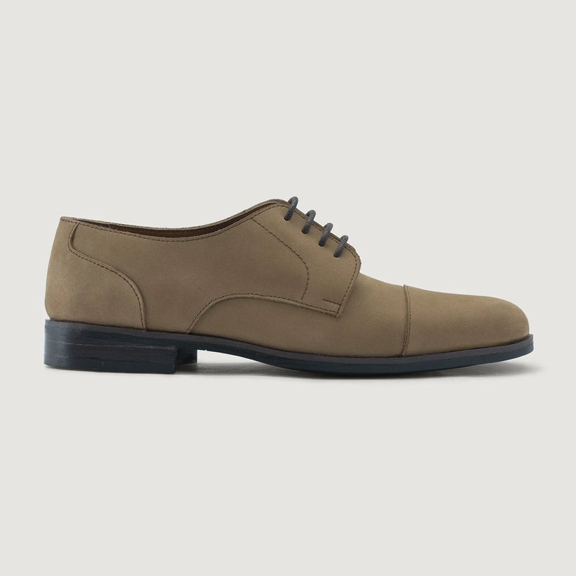 Attorney Derby Marrón Nubuck Leather Shoes - StudGuard para Hombre