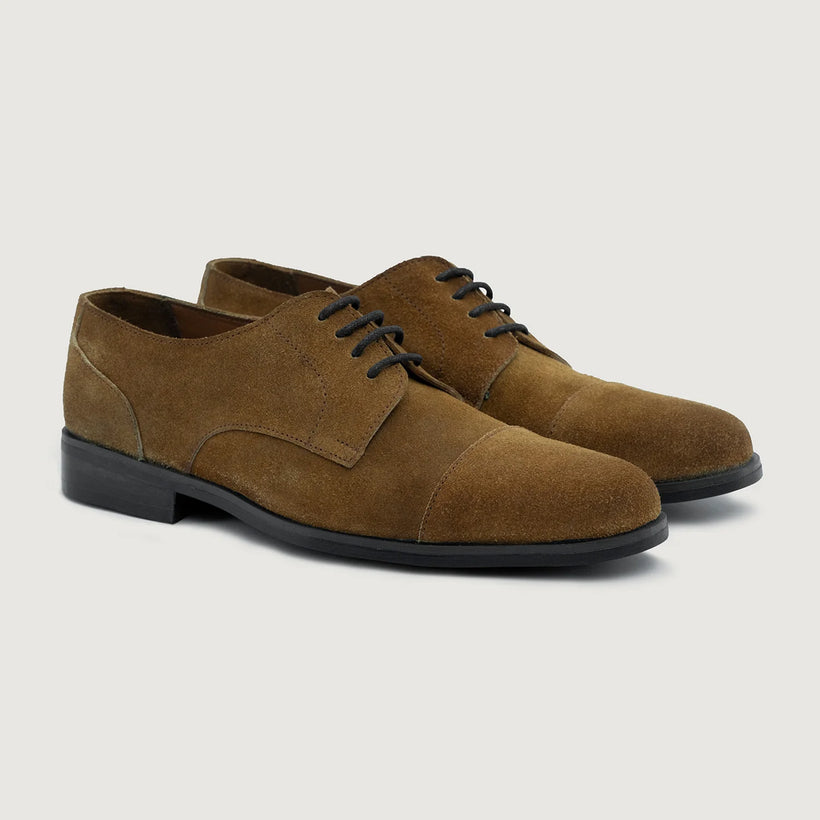 Attorney Derby Marrón Suede Leather Shoes - StudGuard para Hombre