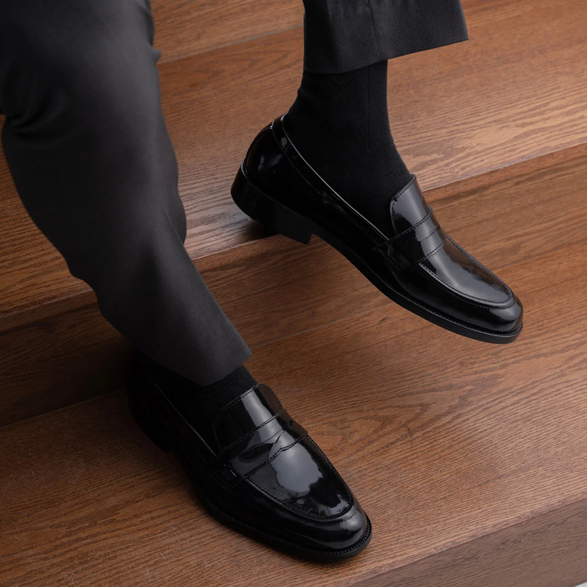 Orlaven Baxton Negro Patent Mocasines de cuero para Hombre footwear image 10