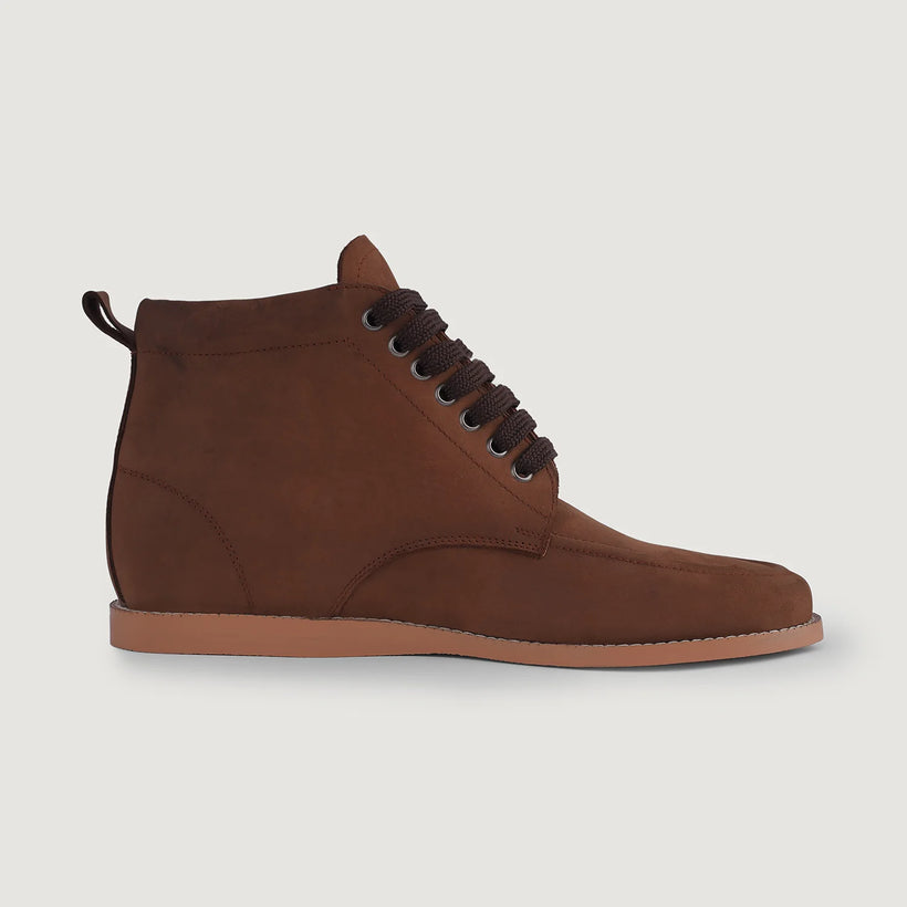 Bearman Moc Toe Pull-up Marrón Leather Boots para Hombre