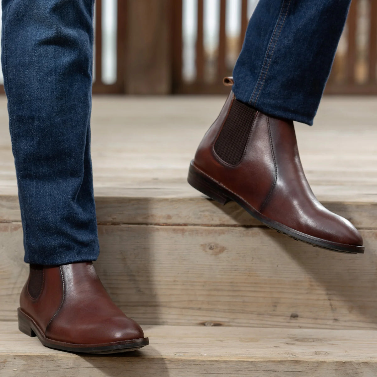 Orlaven Clarkson Chelsea Marrón Burnished Botas de cuero - StudGuard para Hombre footwear image 9