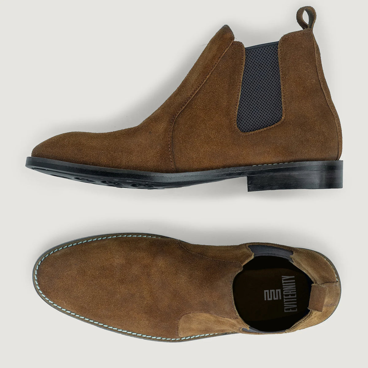Clarkson Chelsea Marrón Suede Botas de cuero - StudGuard para Hombre - Contrafuerte de talón reforzado y doble costura de precisión