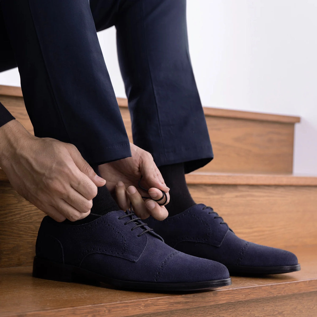 Orlaven Dirk Brogues Derby Azul Suede Zapatos de cuero - StudGuard para Hombre footwear image 10