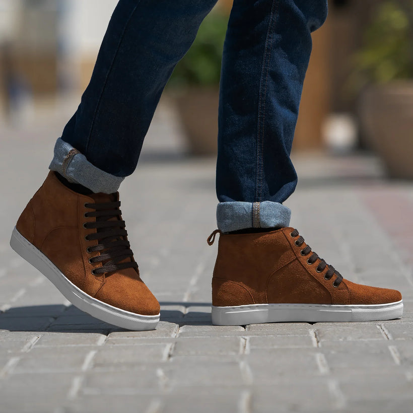 Marty High Top Marrón Suede Zapatillas para Hombre