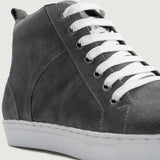 Authentic Goatskin Suede Grain Depth & Pull-Up Patina Texture Detail