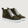 Marty High Top Olive Pullup Zapatillas de cuero para Hombre