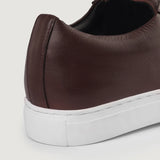 Orlaven Murphy Low Top Maroon Leather Sneakers footwear image 9