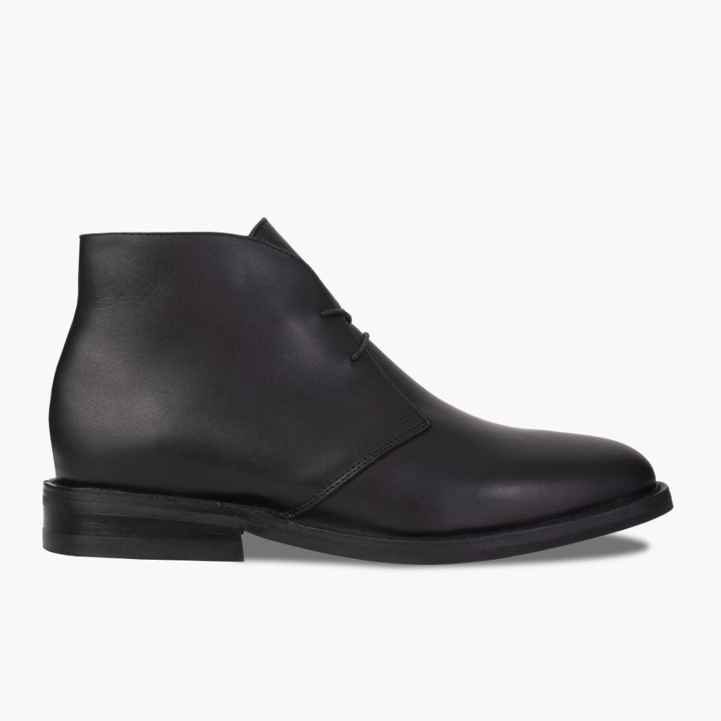 Black Full-Grain leather Boots - Construcción cosida Goodyear y puntera delantera
