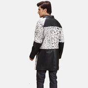
Vista de detalle of Shirt & Button Hardware on Artistry Negro Dye Abrigo de Cuero para Hombre