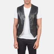 
Auden Negro Chaleco de Cuero para Hombre in Black Cowhide Leather - Vista frontal y silueta entallada | Comprar online