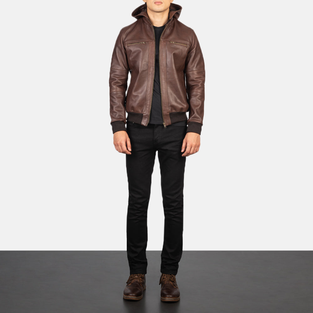 
Bouncer Biz Chaqueta Bomber de Cuero para Hombre – alternate product view 3