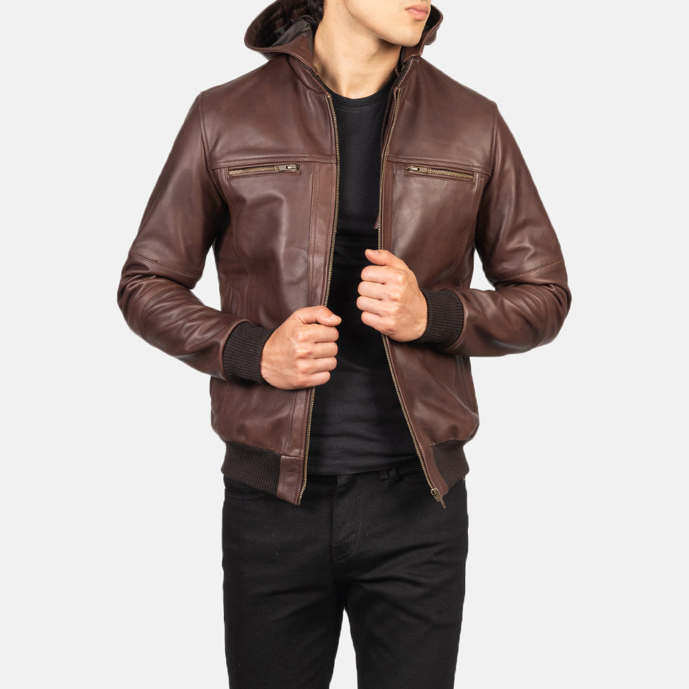
Bouncer Biz Chaqueta Bomber de Cuero para Hombre – alternate product view 4