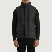 
Vista de detalle of Classic Collar & Zipper With Placket Hardware on Bryan Negro Chaleco acolchado para Hombre