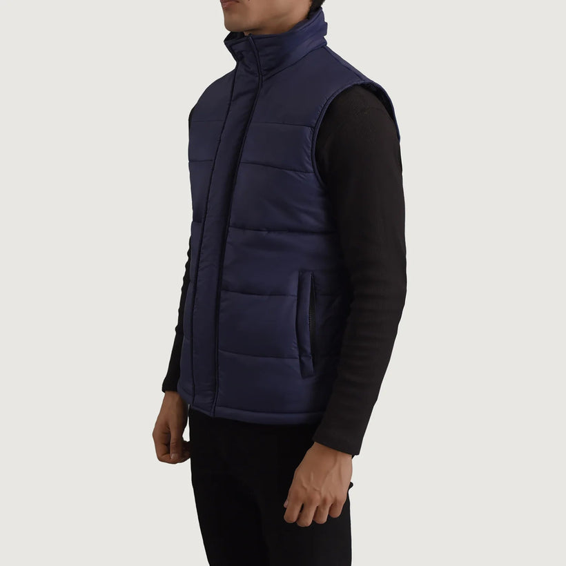 Bryan Azul Puffer Vest para Hombre