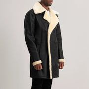 
Charles Abrigo de Cuero Marrón Shearling Abrigo de Cuero para Hombre – alternate product view 2